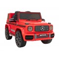 Mercedes AMG G63 Dětský červený dálkový MP3 LED pomalý start EVA PÁSY