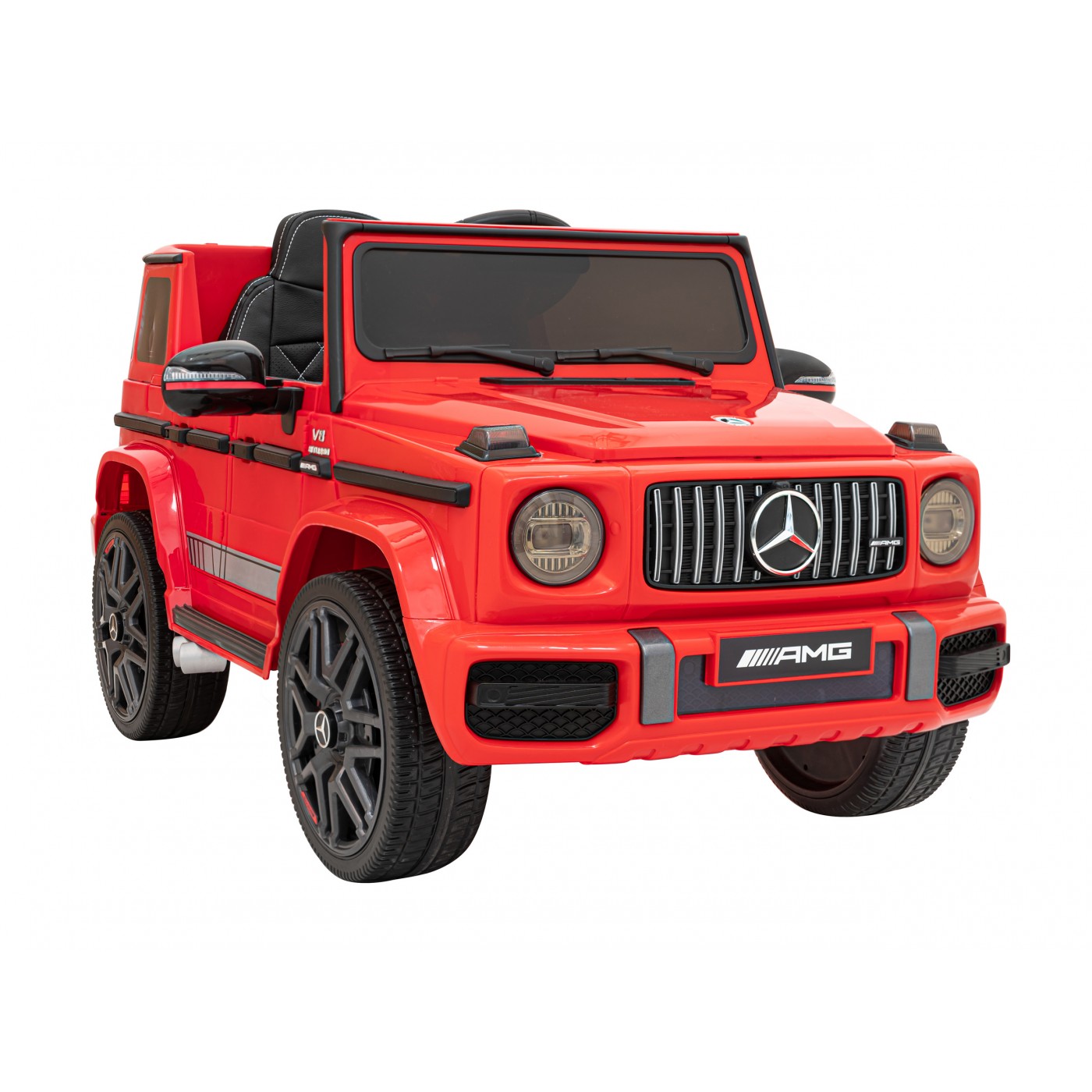 Mercedes AMG G63 Dětský červený dálkový MP3 LED pomalý start EVA PÁSY