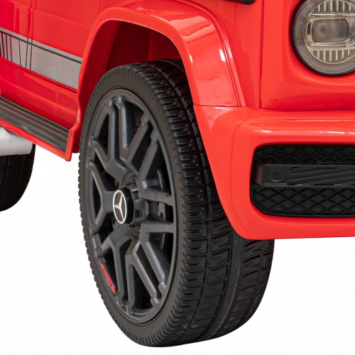 Mercedes AMG G63 Dětský červený dálkový MP3 LED pomalý start EVA PÁSY