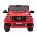 Mercedes AMG G63 Dětský červený dálkový MP3 LED pomalý start EVA PÁSY