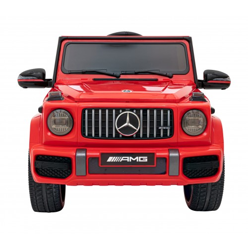 Mercedes AMG G63 Dětský červený dálkový MP3 LED pomalý start EVA PÁSY