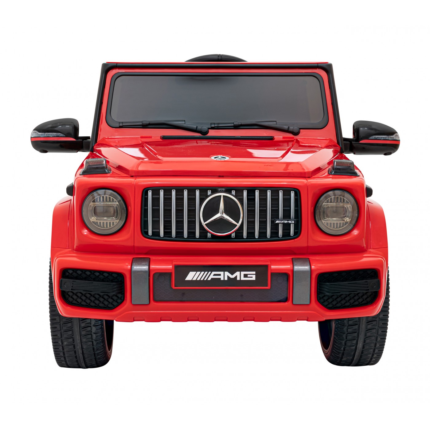 Mercedes AMG G63 Dětský červený dálkový MP3 LED pomalý start EVA PÁSY