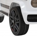 Mercedes AMG G63 Dětský bílý dálkový MP3 LED pomalý start EVA PÁSY