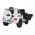 Mercedes AMG G63 Dětský bílý dálkový MP3 LED pomalý start EVA PÁSY