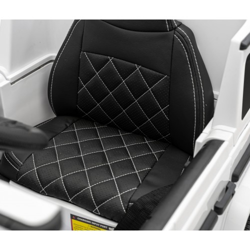 Mercedes AMG G63 Dětský bílý dálkový MP3 LED pomalý start EVA PÁSY