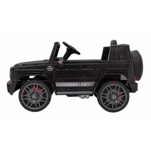 Mercedes AMG G63 Kids černý + dálkové ovládání + MP3 LED + pomalý start + EVA + pásy