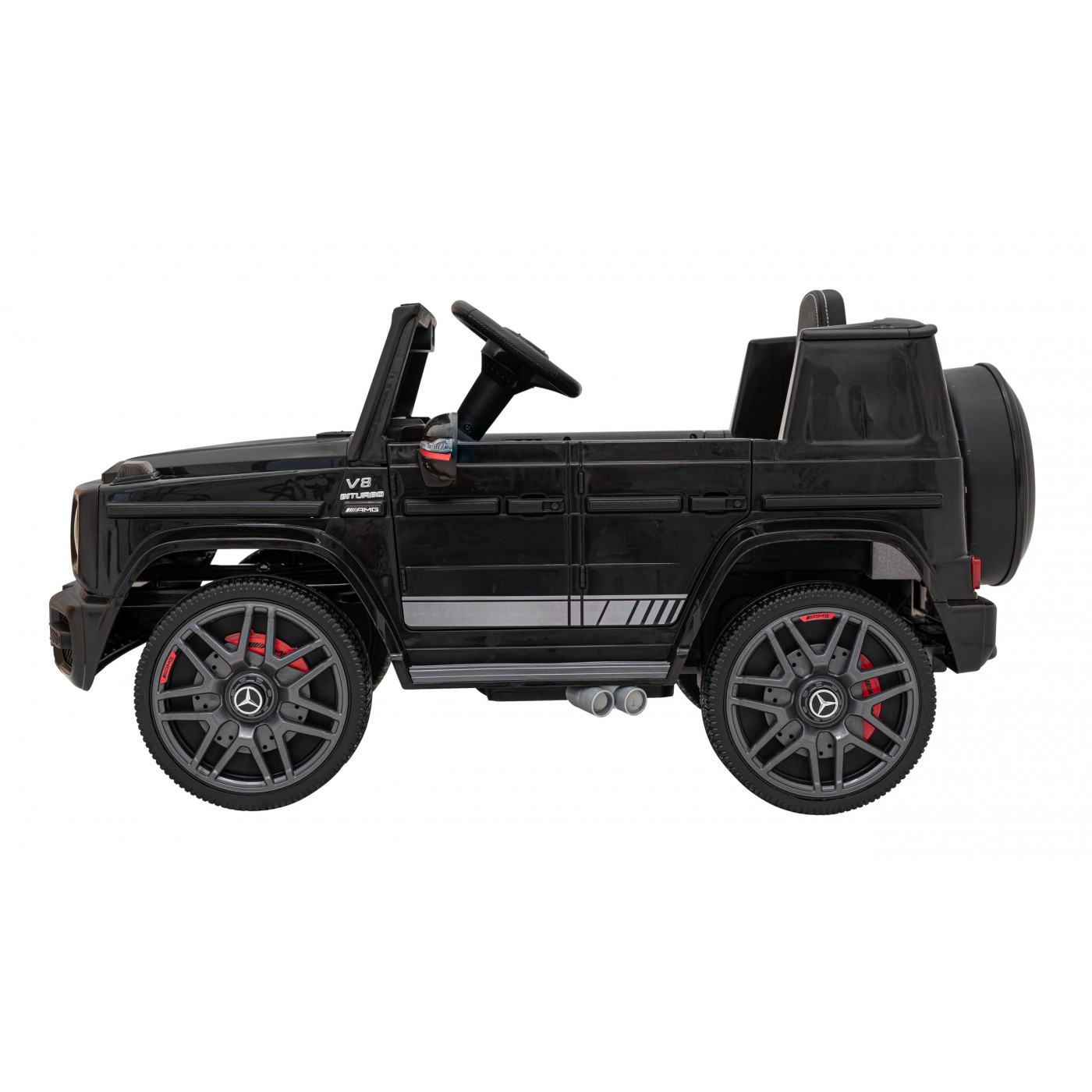 Mercedes AMG G63 Kids černý + dálkové ovládání + MP3 LED + pomalý start + EVA + pásy