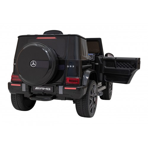 Mercedes AMG G63 Kids černý + dálkové ovládání + MP3 LED + pomalý start + EVA + pásy