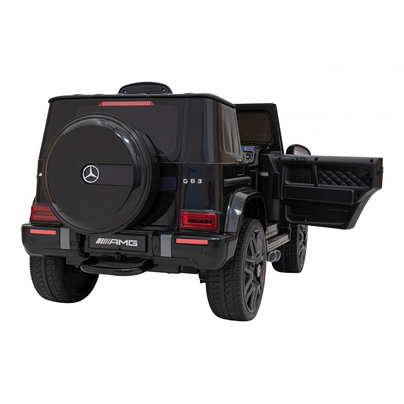 Mercedes AMG G63 Kids černý + dálkové ovládání + MP3 LED + pomalý start + EVA + pásy