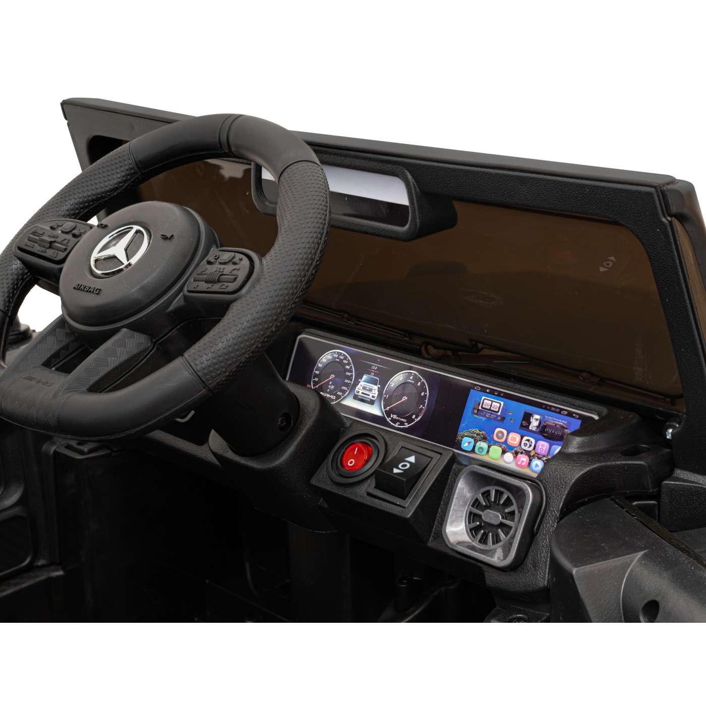 Mercedes AMG G63 Kids černý + dálkové ovládání + MP3 LED + pomalý start + EVA + pásy