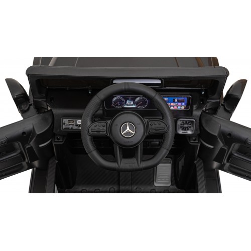 Mercedes AMG G63 Kids černý + dálkové ovládání + MP3 LED + pomalý start + EVA + pásy