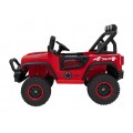Geoland Power Off-Road auto pro 2 děti červené dálkové 2x200W motory kufr MP3 rádio LED
