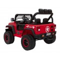Geoland Power Off-Road auto pro 2 děti červené dálkové 2x200W motory kufr MP3 rádio LED