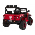 Geoland Power Off-Road auto pro 2 děti červené dálkové 2x200W motory kufr MP3 rádio LED