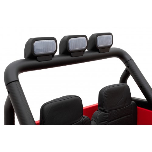 Geoland Power Off-Road auto pro 2 děti červené dálkové 2x200W motory kufr MP3 rádio LED