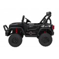 Geoland Power terénní auto pro 2 děti černé + dálkové + 2x200W motory + zavazadlový prostor + MP3 + LED rádio