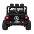 Geoland Power terénní auto pro 2 děti černé + dálkové + 2x200W motory + zavazadlový prostor + MP3 + LED rádio