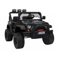Geoland Power terénní auto pro 2 děti černé + dálkové + 2x200W motory + zavazadlový prostor + MP3 + LED rádio