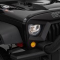 Geoland Power terénní auto pro 2 děti černé + dálkové + 2x200W motory + zavazadlový prostor + MP3 + LED rádio