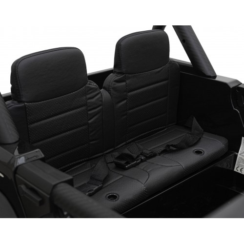 Geoland Power terénní auto pro 2 děti černé + dálkové + 2x200W motory + zavazadlový prostor + MP3 + LED rádio