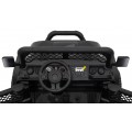 Geoland Power terénní auto pro 2 děti černé + dálkové + 2x200W motory + zavazadlový prostor + MP3 + LED rádio