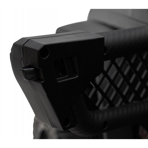 Geoland Power terénní auto pro 2 děti černé + dálkové + 2x200W motory + zavazadlový prostor + MP3 + LED rádio