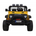 Geoland Power terénní auto pro 2 děti žluté + dálkové ovládání+ 2x200W motory + zavazadlový prostor + MP3 + LED rádio