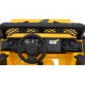 Geoland Power terénní auto pro 2 děti žluté + dálkové ovládání+ 2x200W motory + zavazadlový prostor + MP3 + LED rádio
