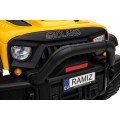 Geoland Power terénní auto pro 2 děti žluté + dálkové ovládání+ 2x200W motory + zavazadlový prostor + MP3 + LED rádio