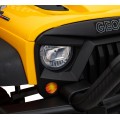 Geoland Power terénní auto pro 2 děti žluté + dálkové ovládání+ 2x200W motory + zavazadlový prostor + MP3 + LED rádio