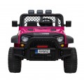 Geoland Power Off-Road auto pro 2 děti Růžové + Dálkové ovládání + Motory 2x200W + zavazadlový prostor + Rádio MP3 + LED