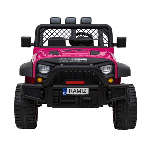 Geoland Power Off-Road auto pro 2 děti Růžové + Dálkové ovládání + Motory 2x200W + zavazadlový prostor + Rádio MP3 + LED