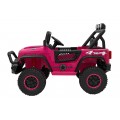 Geoland Power Off-Road auto pro 2 děti Růžové + Dálkové ovládání + Motory 2x200W + zavazadlový prostor + Rádio MP3 + LED