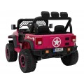 Geoland Power Off-Road auto pro 2 děti Růžové + Dálkové ovládání + Motory 2x200W + zavazadlový prostor + Rádio MP3 + LED