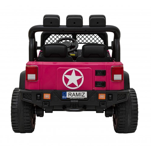 Geoland Power Off-Road auto pro 2 děti Růžové + Dálkové ovládání + Motory 2x200W + zavazadlový prostor + Rádio MP3 + LED