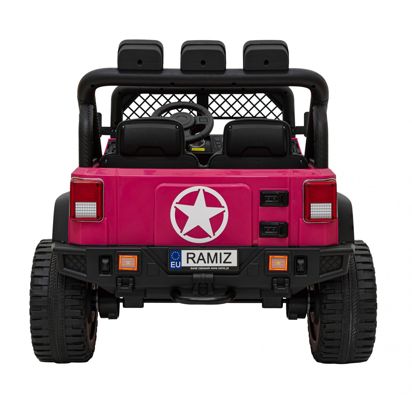 Geoland Power Off-Road auto pro 2 děti Růžové + Dálkové ovládání + Motory 2x200W + zavazadlový prostor + Rádio MP3 + LED