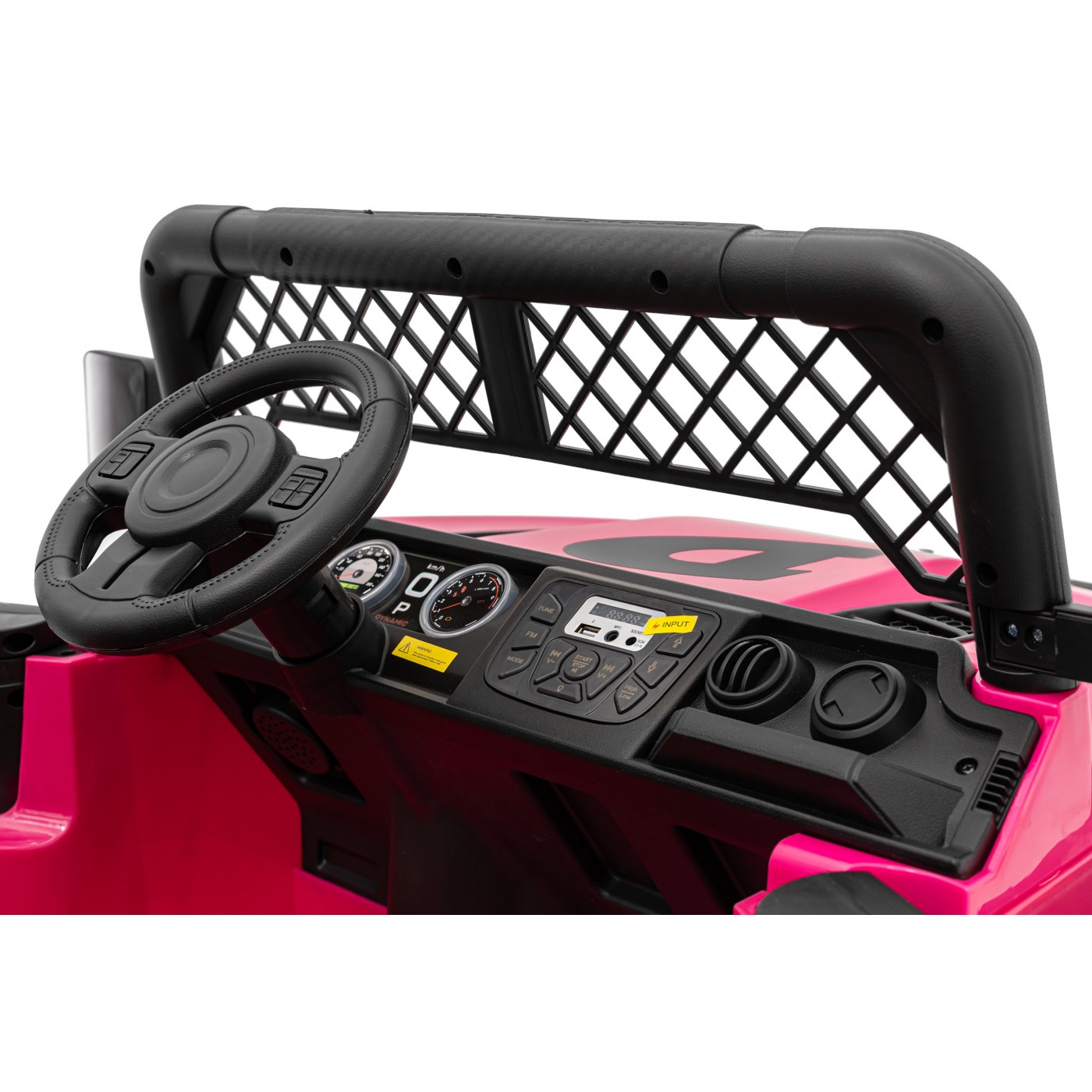 Geoland Power Off-Road auto pro 2 děti Růžové + Dálkové ovládání + Motory 2x200W + zavazadlový prostor + Rádio MP3 + LED