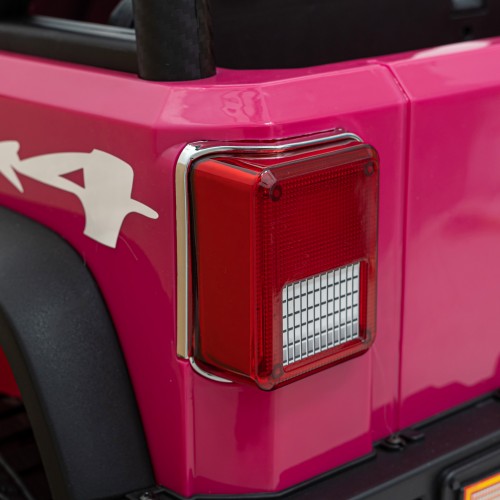 Geoland Power Off-Road auto pro 2 děti Růžové + Dálkové ovládání + Motory 2x200W + zavazadlový prostor + Rádio MP3 + LED