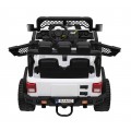 Geoland Power terénní auto pro 2 děti bílá + dálkové + 2x200W motory + zavazadlový prostor + MP3 + LED rádio