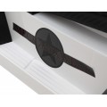 Geoland Power terénní auto pro 2 děti bílá + dálkové + 2x200W motory + zavazadlový prostor + MP3 + LED rádio