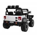 Geoland Power terénní auto pro 2 děti bílá + dálkové + 2x200W motory + zavazadlový prostor + MP3 + LED rádio