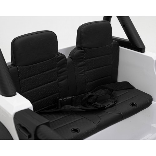 Geoland Power terénní auto pro 2 děti bílá + dálkové + 2x200W motory + zavazadlový prostor + MP3 + LED rádio