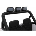 Geoland Power terénní auto pro 2 děti bílá + dálkové + 2x200W motory + zavazadlový prostor + MP3 + LED rádio