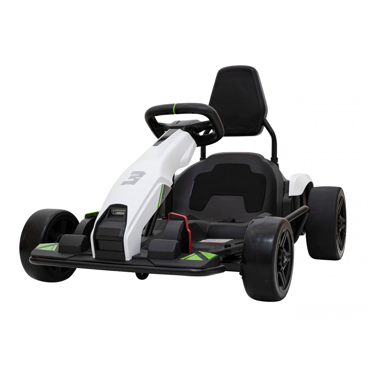 Motokára Fast 3 Drift na baterii pro děti bílá + funkce Drift 2x150W motory + LED rádio + pásy