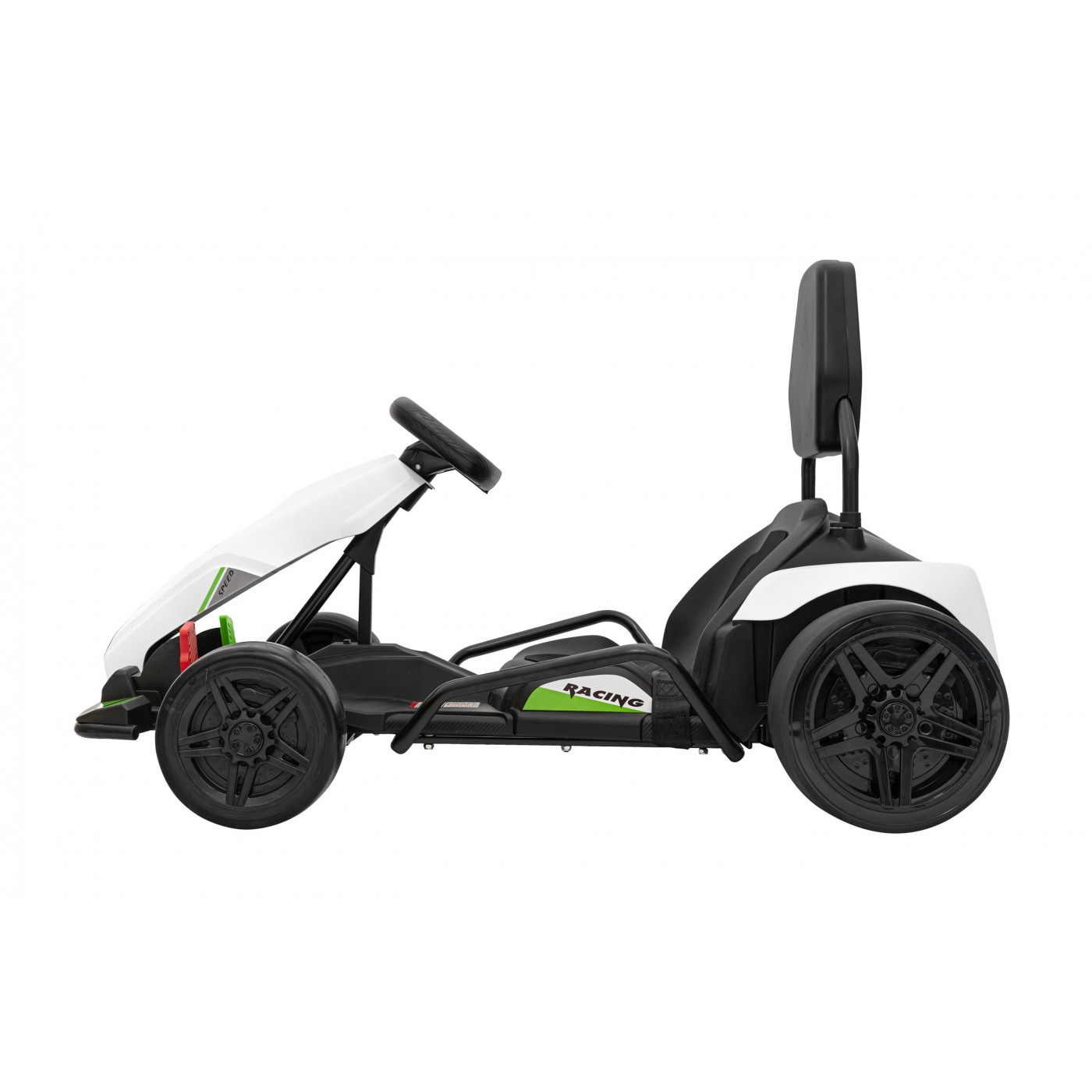 Motokára Fast 3 Drift na baterii pro děti bílá + funkce Drift 2x150W motory + LED rádio + pásy