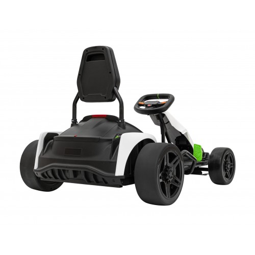 Motokára Fast 3 Drift na baterii pro děti bílá + funkce Drift 2x150W motory + LED rádio + pásy