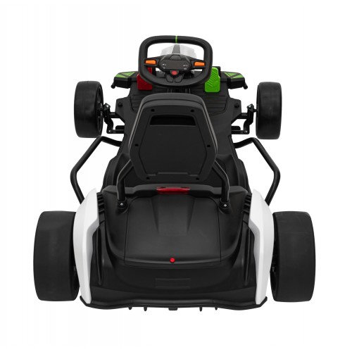 Motokára Fast 3 Drift na baterii pro děti bílá + funkce Drift 2x150W motory + LED rádio + pásy