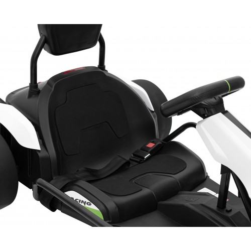 Motokára Fast 3 Drift na baterii pro děti bílá + funkce Drift 2x150W motory + LED rádio + pásy