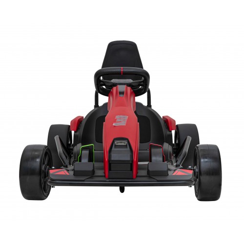 Rychlá 3 Drift dětská baterie motokára červená Drift funkce 2x150W motory LED rádiové pásy