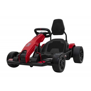 Rychlá 3 Drift dětská baterie motokára červená Drift funkce 2x150W motory LED rádiové pásy